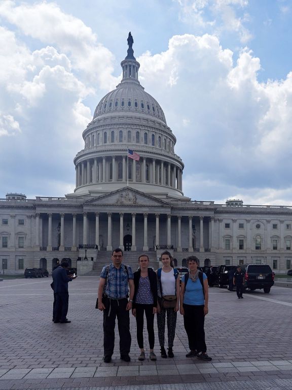 In front of the Capitol