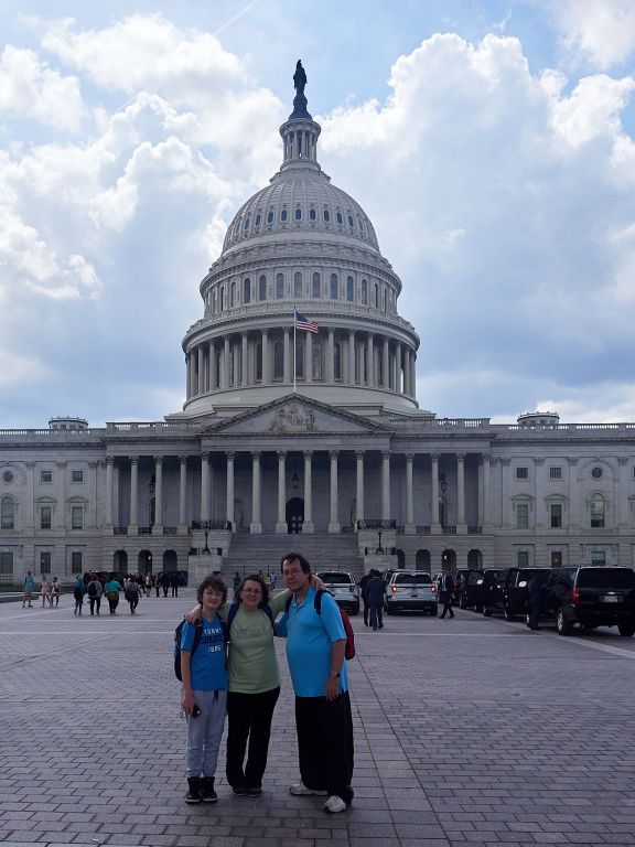 In front of the Capitol