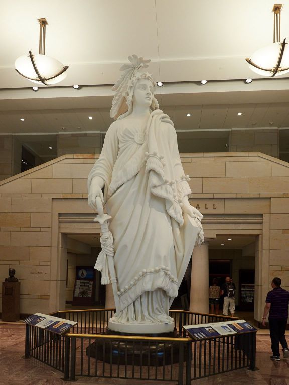 Statue of Freedom's plaster model in the Capitol Visitor Center