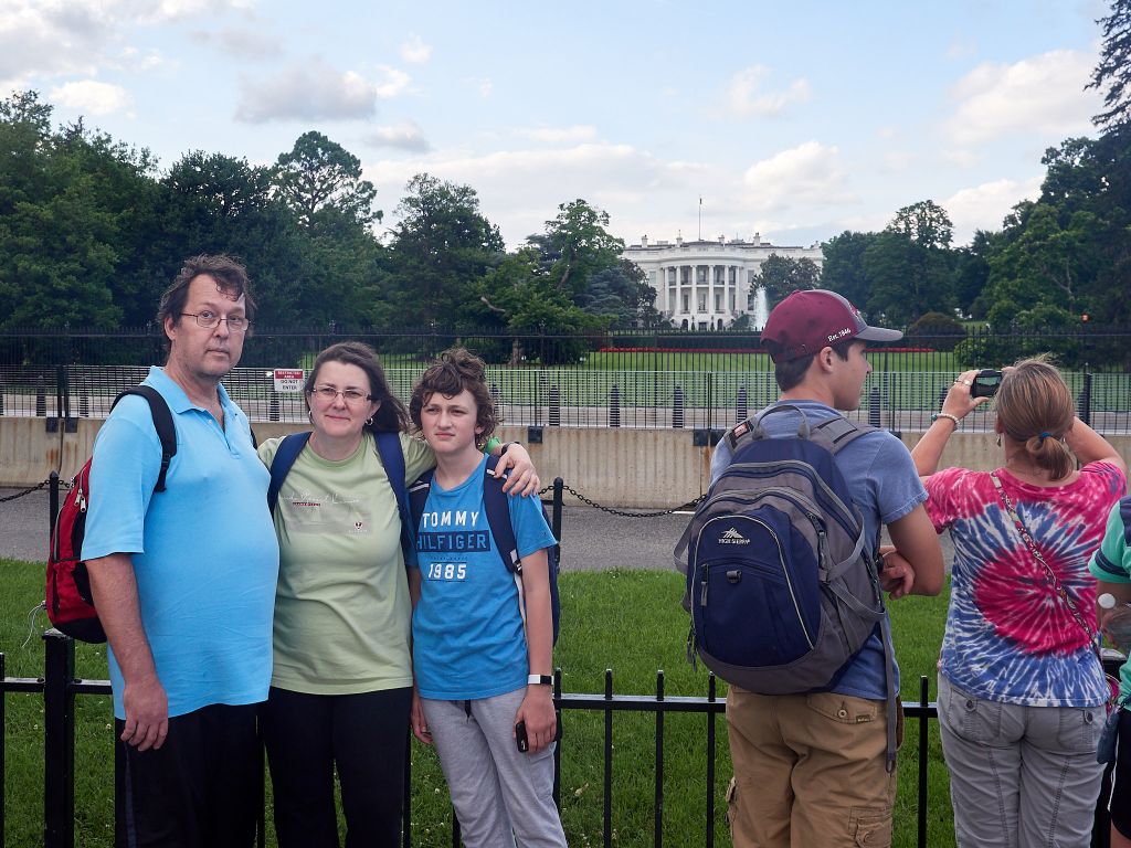 In front of the White House